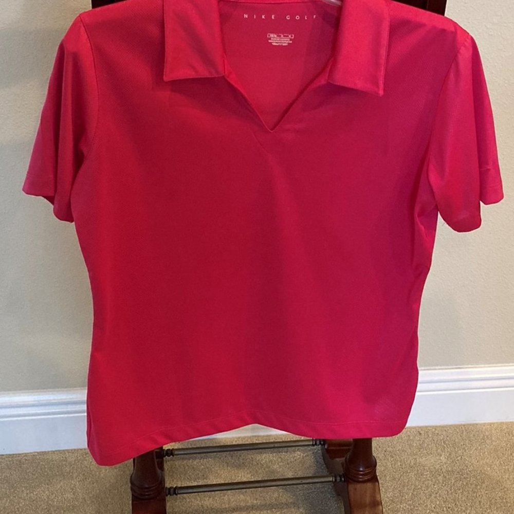 Women's Nike Golf Polo, 8-10/M/M; Hot Pink
